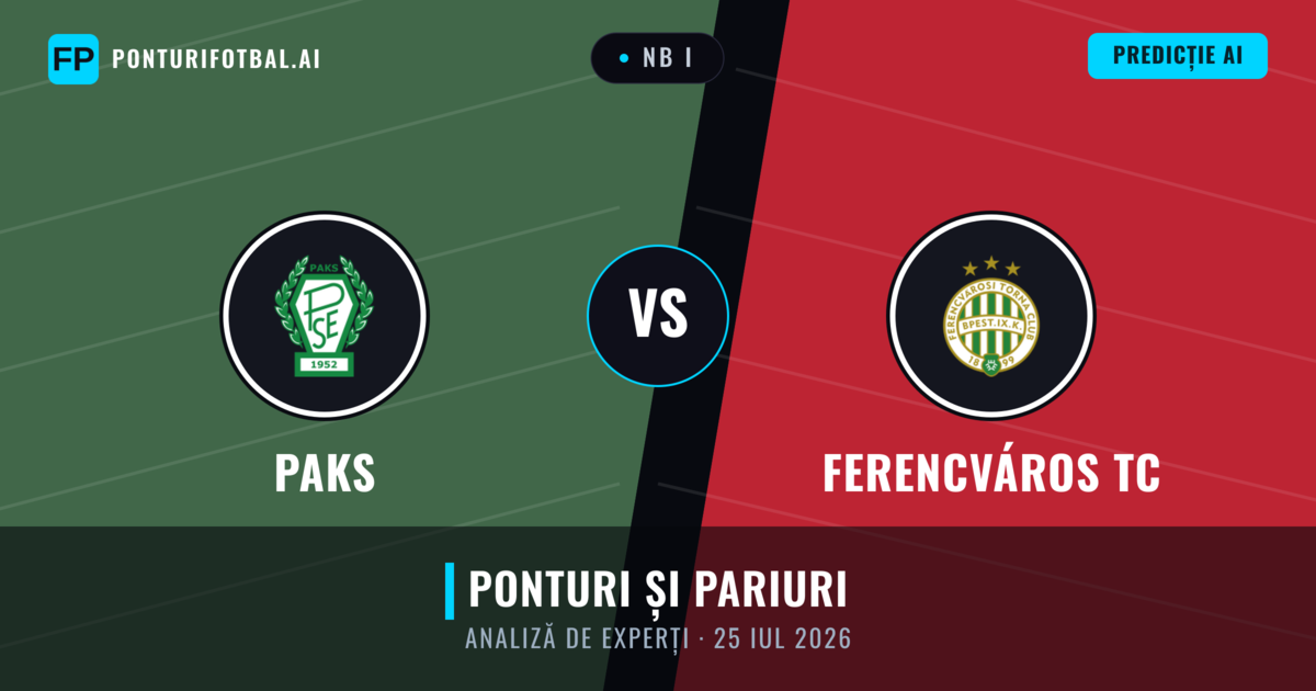 Paks vs Ferencváros TC — pronostic și avancronică meci