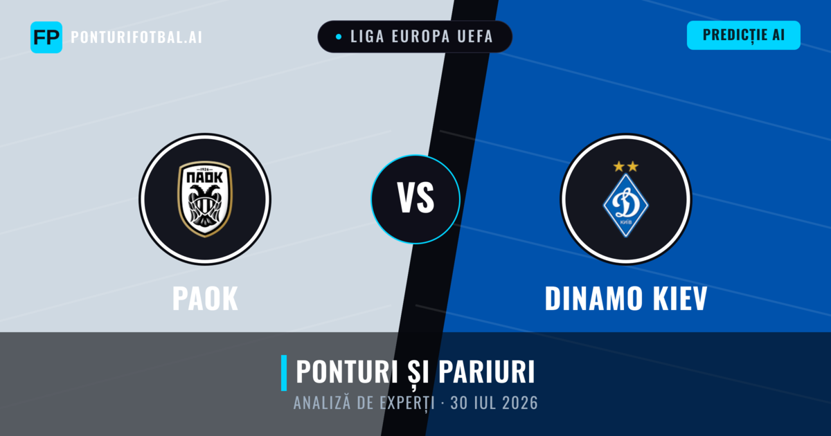PAOK vs Dinamo Kiev — pronostic și avancronică meci