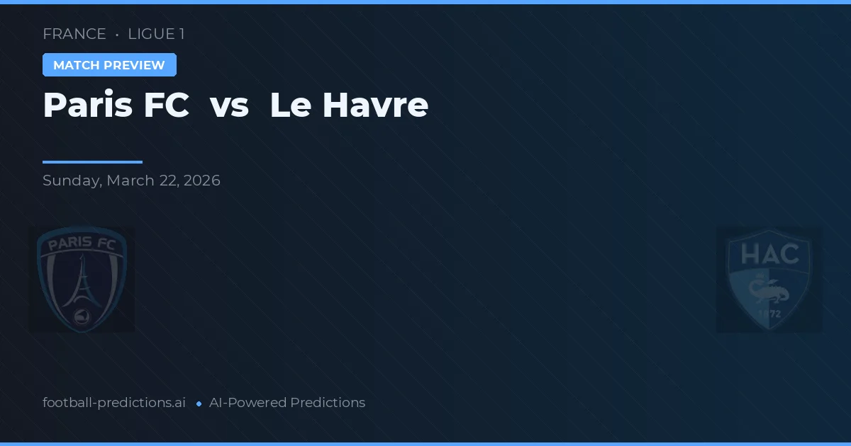 Paris FC vs Le Havre — pronostic și avancronică meci