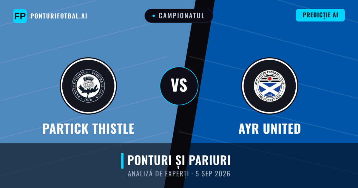 Partick Thistle vs Ayr United — pronostic și avancronică meci
