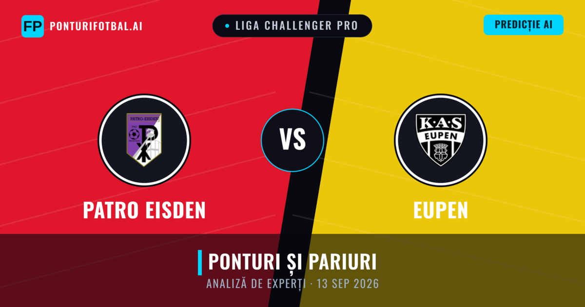 Patro Eisden vs Eupen — pronostic și avancronică meci