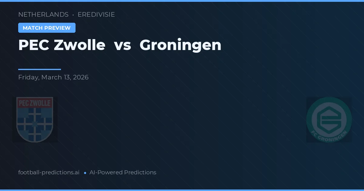 PEC Zwolle vs Groningen — pronostic și avancronică meci
