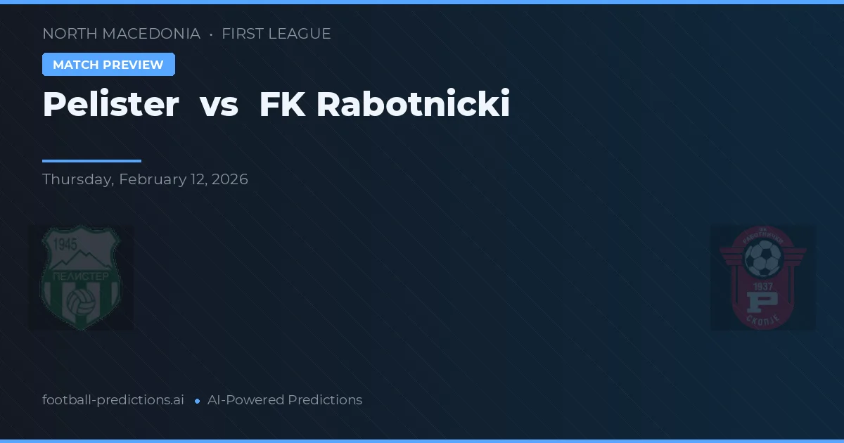 Pelister vs FK Rabotnički — pronostic și avancronică meci