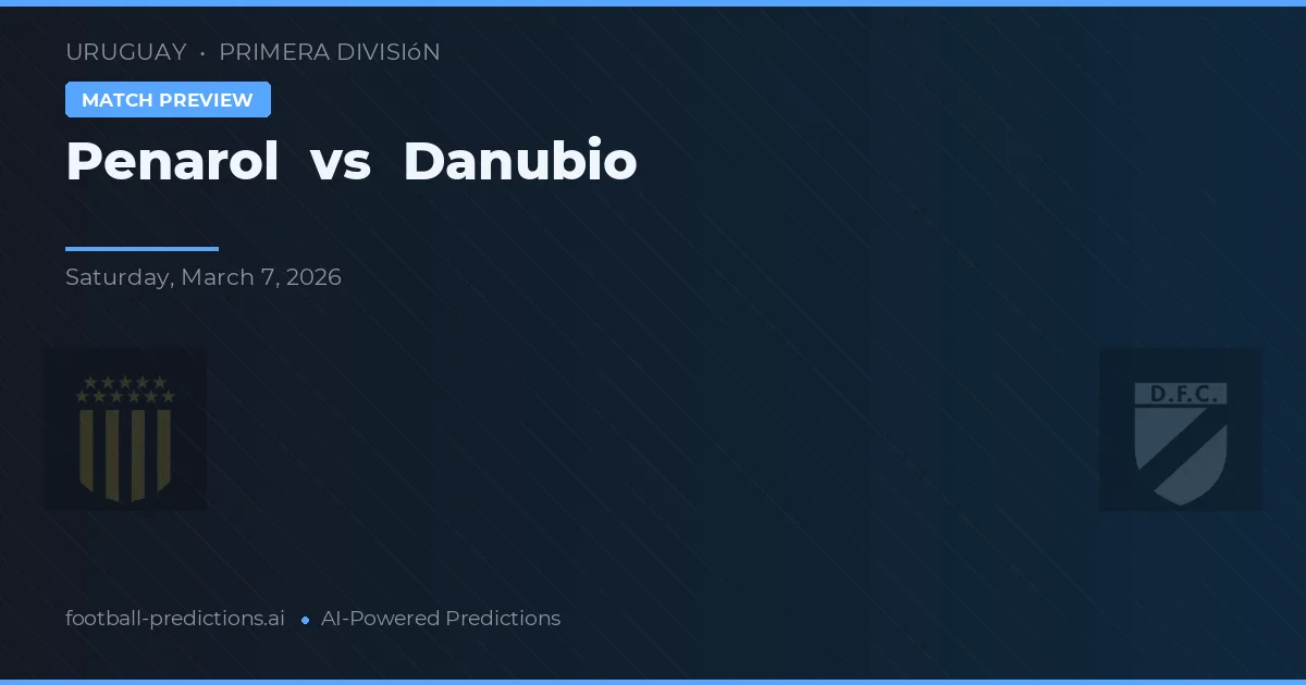 Penarol vs Danubio — pronostic și avancronică meci
