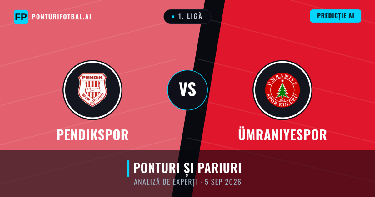 Pendikspor vs Ümraniyespor — pronostic și avancronică meci