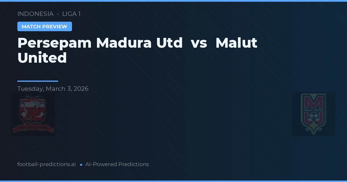 Persepam Madura United vs Malut United — pronostic și avancronică meci