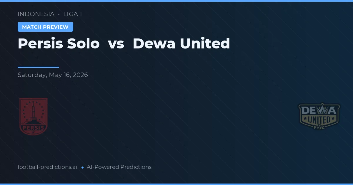 Persis Solo vs Dewa United — pronostic și avancronică meci