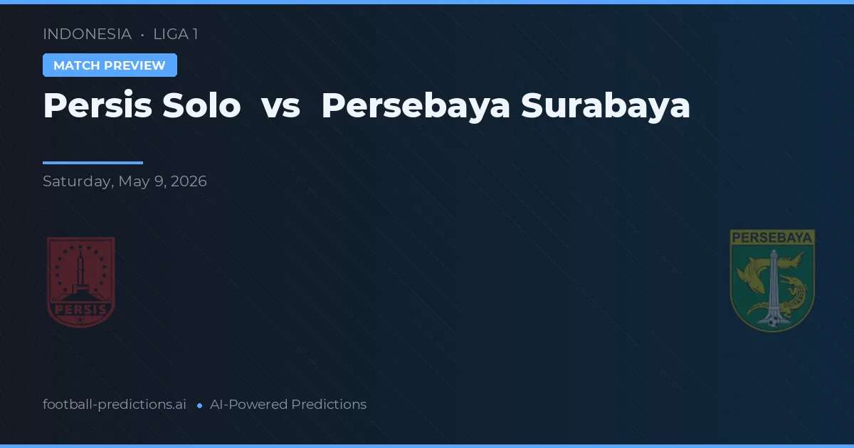 Persis Solo vs Persebaya Surabaya — pronostic și avancronică meci