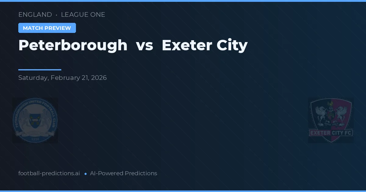 Peterborough vs Exeter City — pronostic și avancronică meci