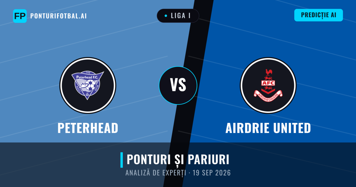 Peterhead vs Airdrie United — pronostic și avancronică meci