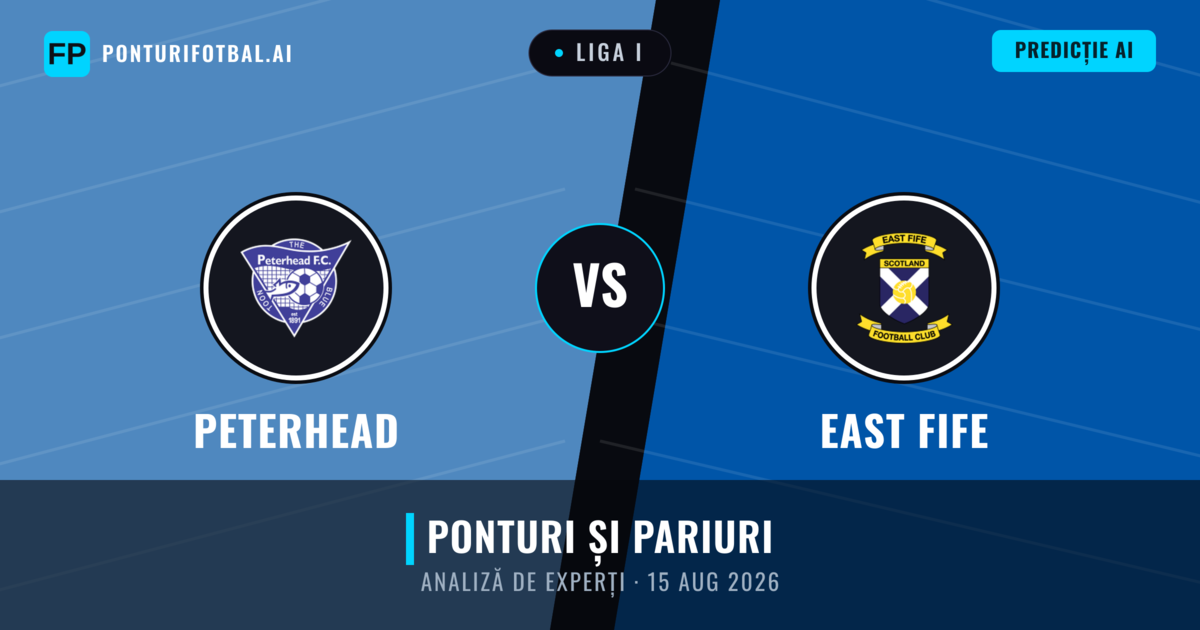 Peterhead vs East Fife — pronostic și avancronică meci