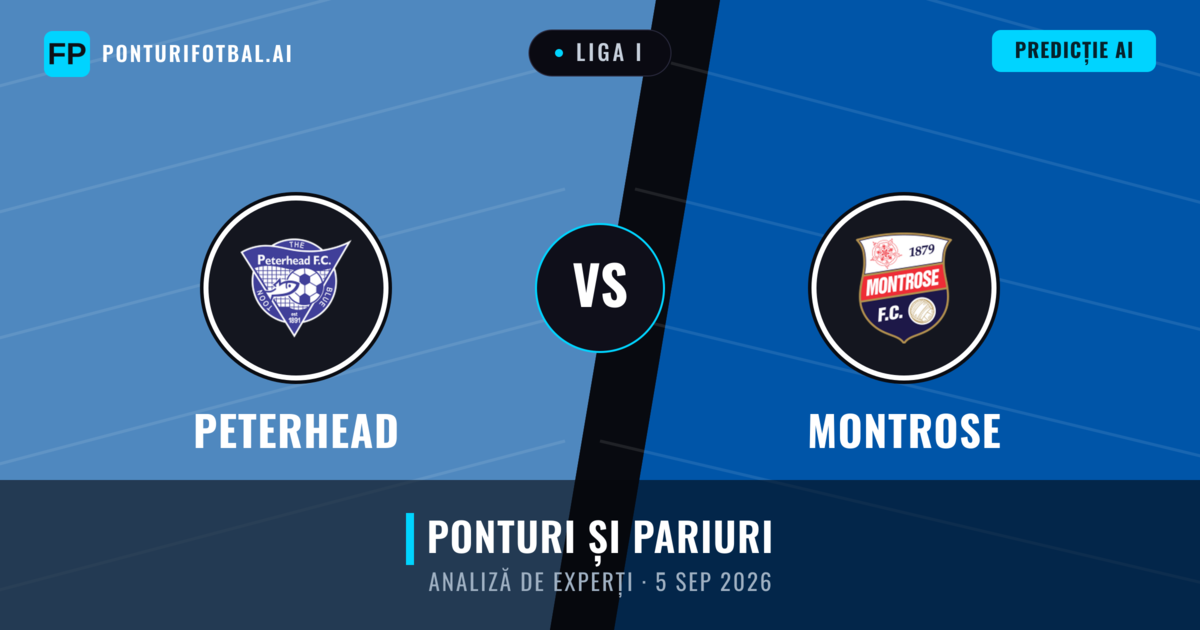 Peterhead vs Montrose — pronostic și avancronică meci