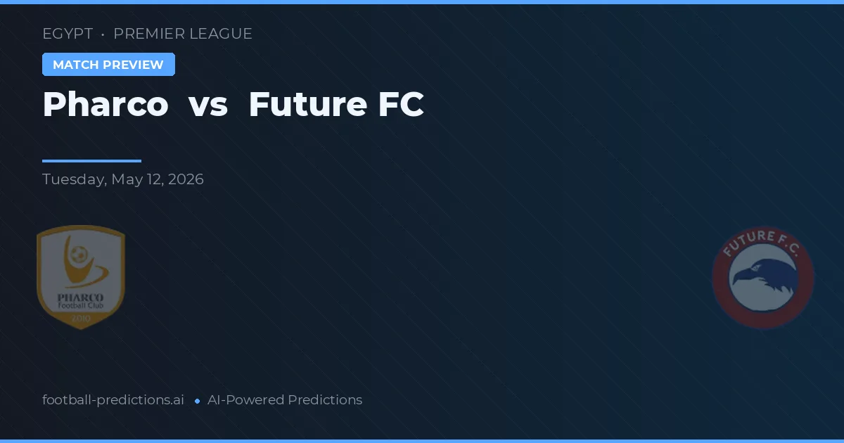 Pharco vs Future FC — pronostic și avancronică meci
