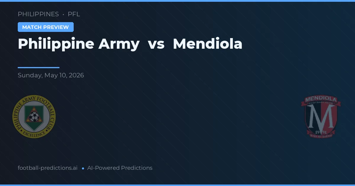 Armata Filipineză vs Mendiola — pronostic și avancronică meci