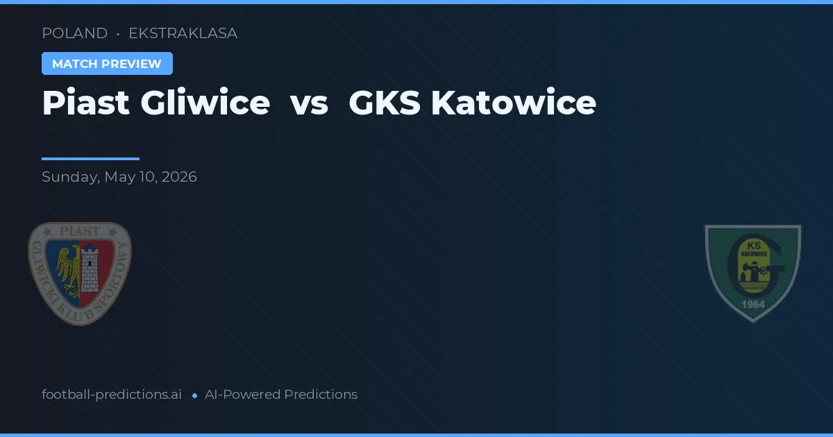 Piast Gliwice vs GKS Katowice — pronostic și avancronică meci