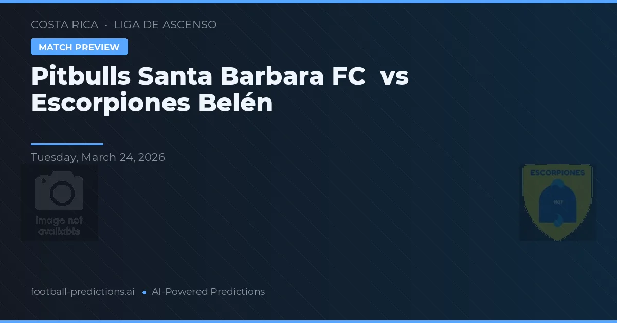 Pitbulls Santa Barbara FC vs Escorpiones Belén — pronostic și avancronică meci