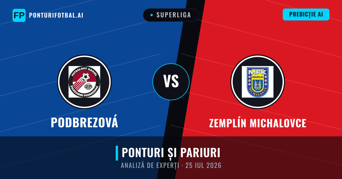 Podbrezová vs Zemplín Michalovce — pronostic și avancronică meci