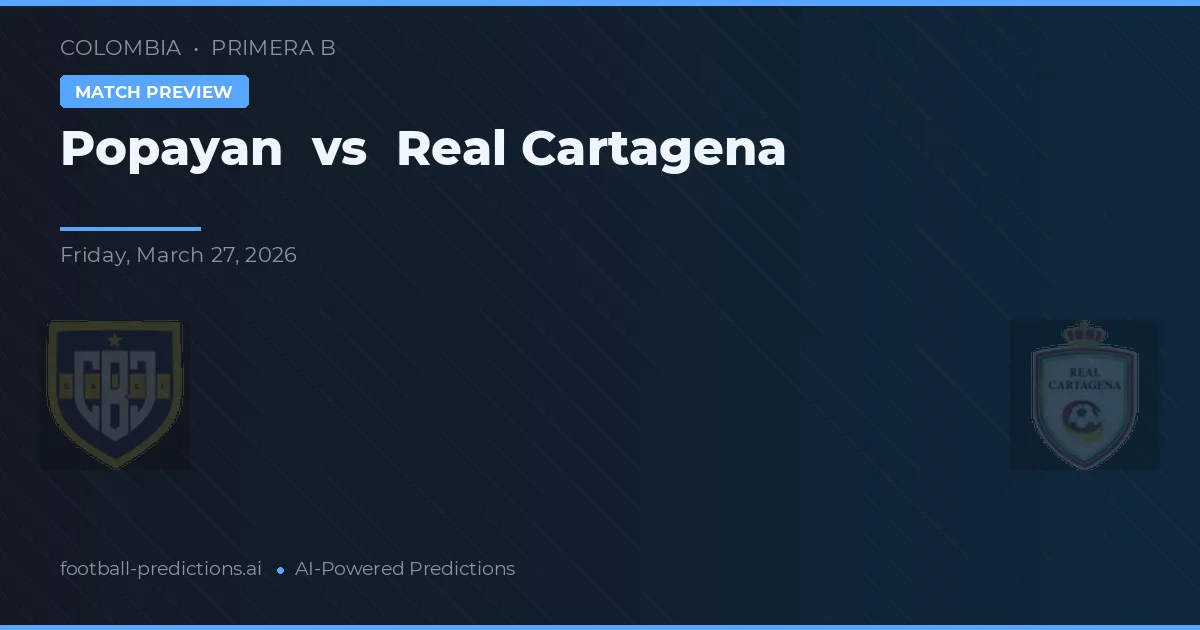 Popayán vs Real Cartagena — pronostic și avancronică meci