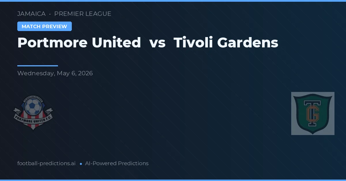 Portmore United vs Tivoli Gardens — pronostic și avancronică meci