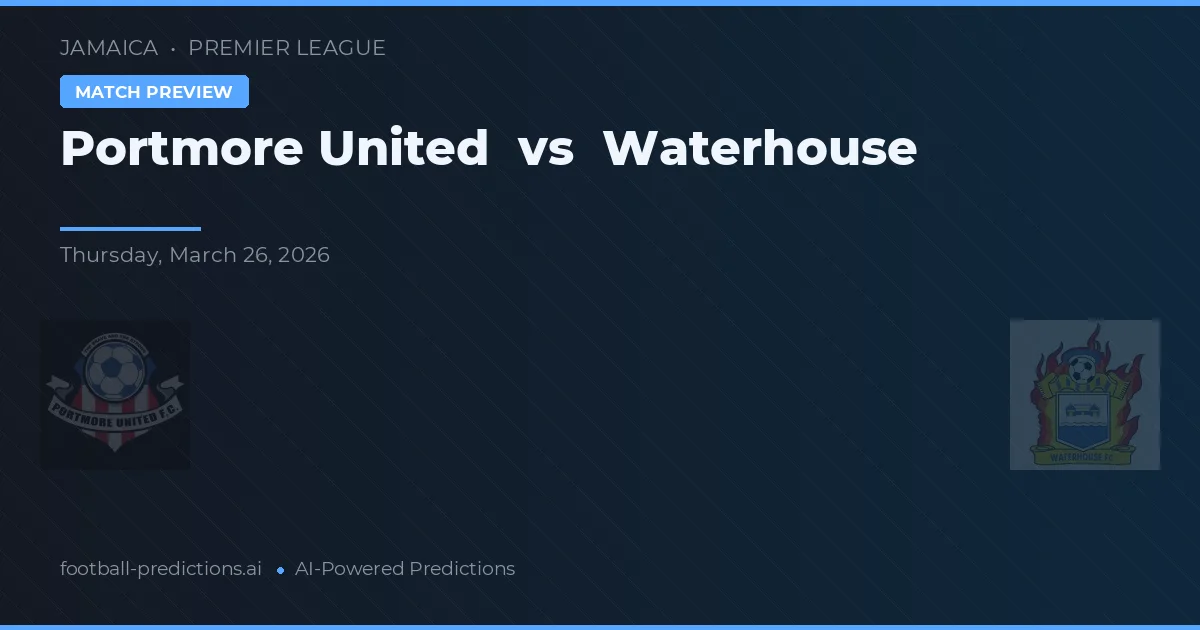 Portmore United vs Waterhouse — pronostic și avancronică meci