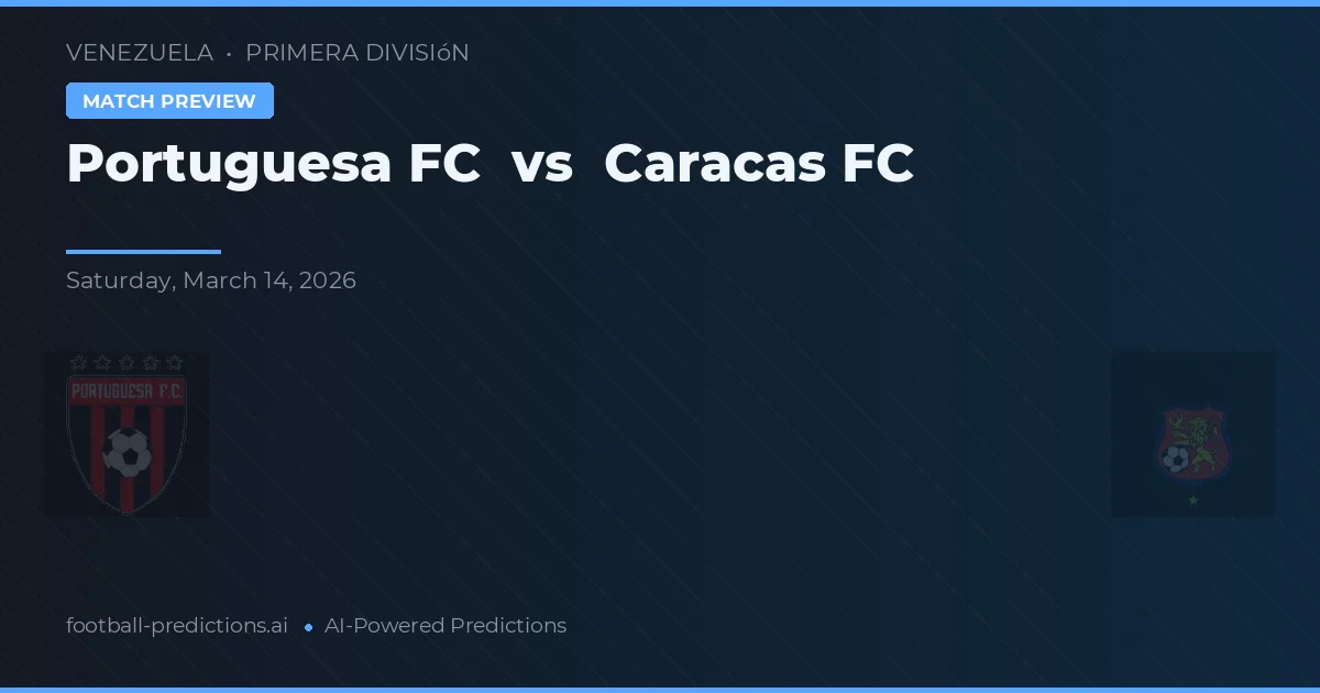 Portuguesa FC vs Caracas FC — pronostic și avancronică meci