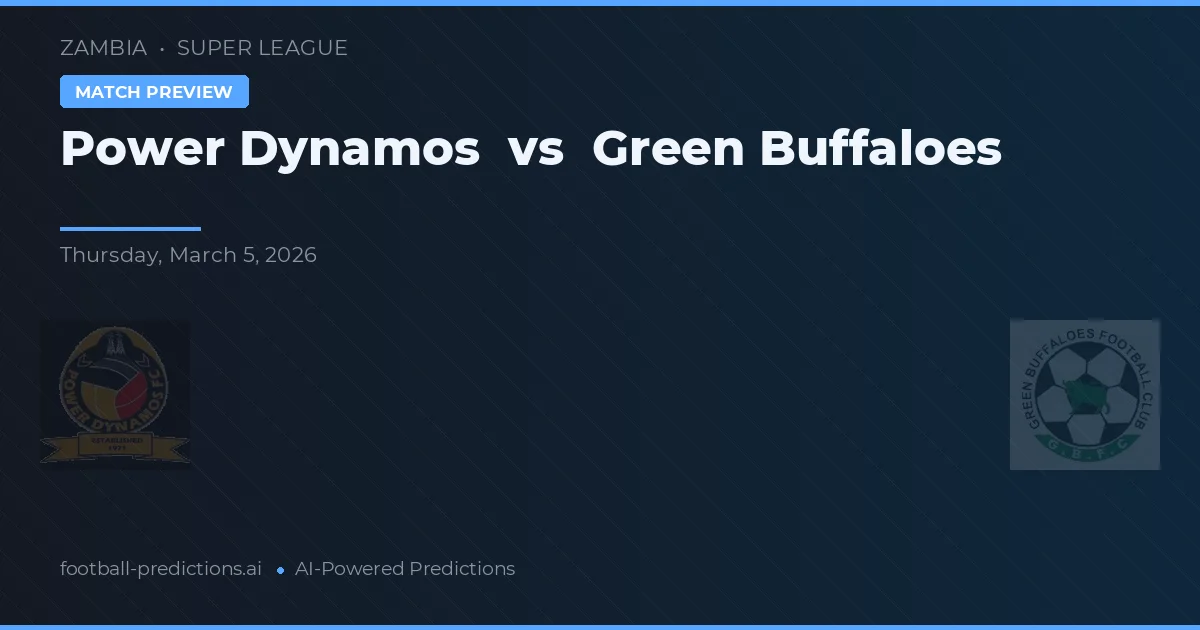 Power Dynamos vs Buffalo Green — pronostic și avancronică meci