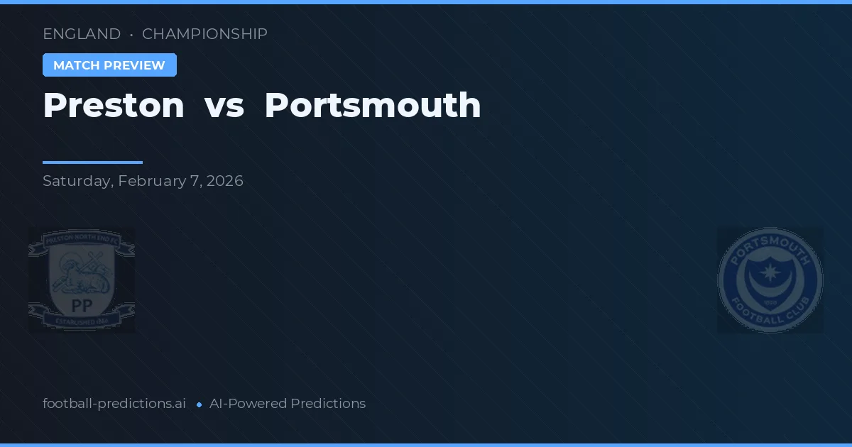 Preston vs Portsmouth — pronostic și avancronică meci