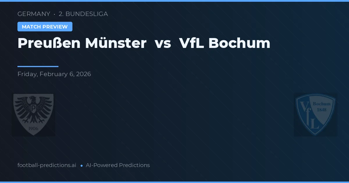 Preußen Münster vs VfL Bochum — pronostic și avancronică meci