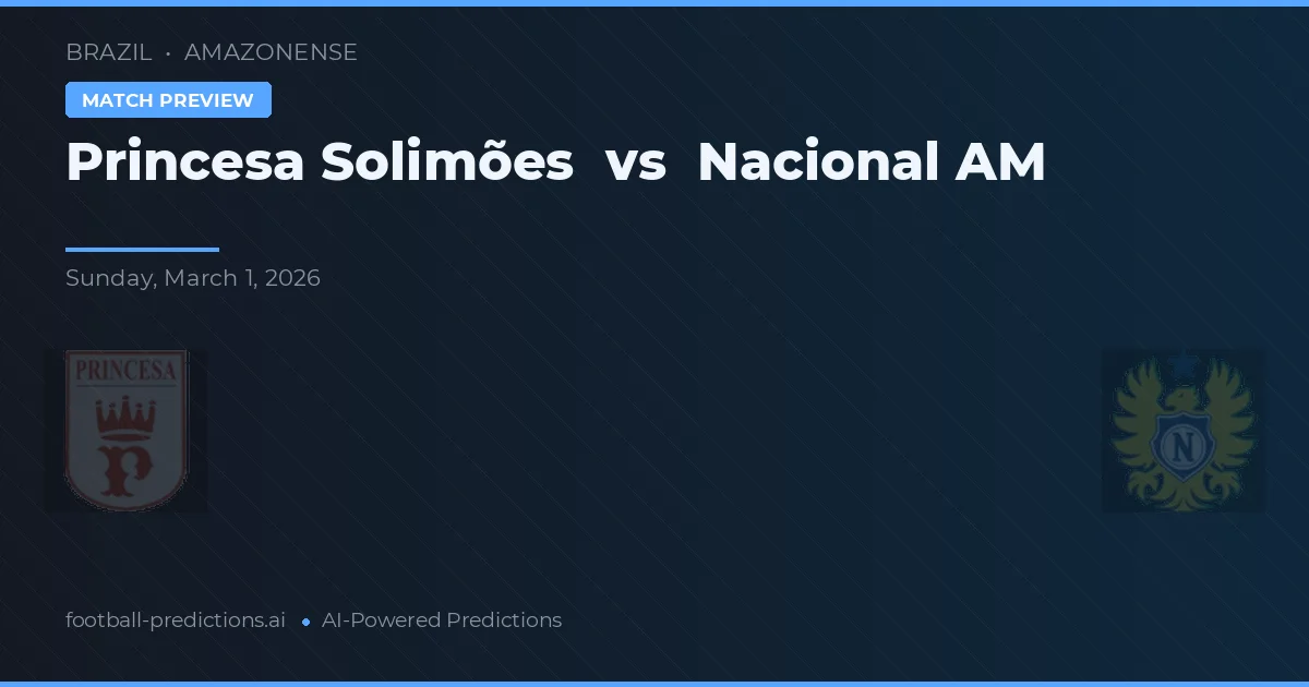Princesa do Solimões vs Nacional AM — pronostic și avancronică meci