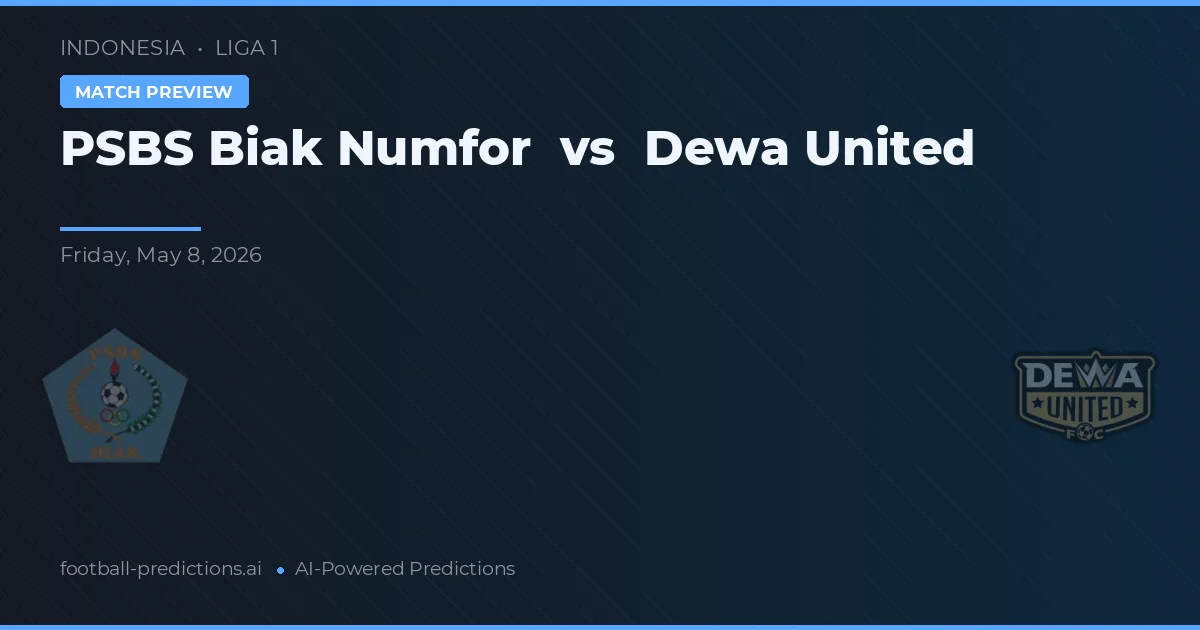 PSBS Biak Numfor vs Dewa United — pronostic și avancronică meci