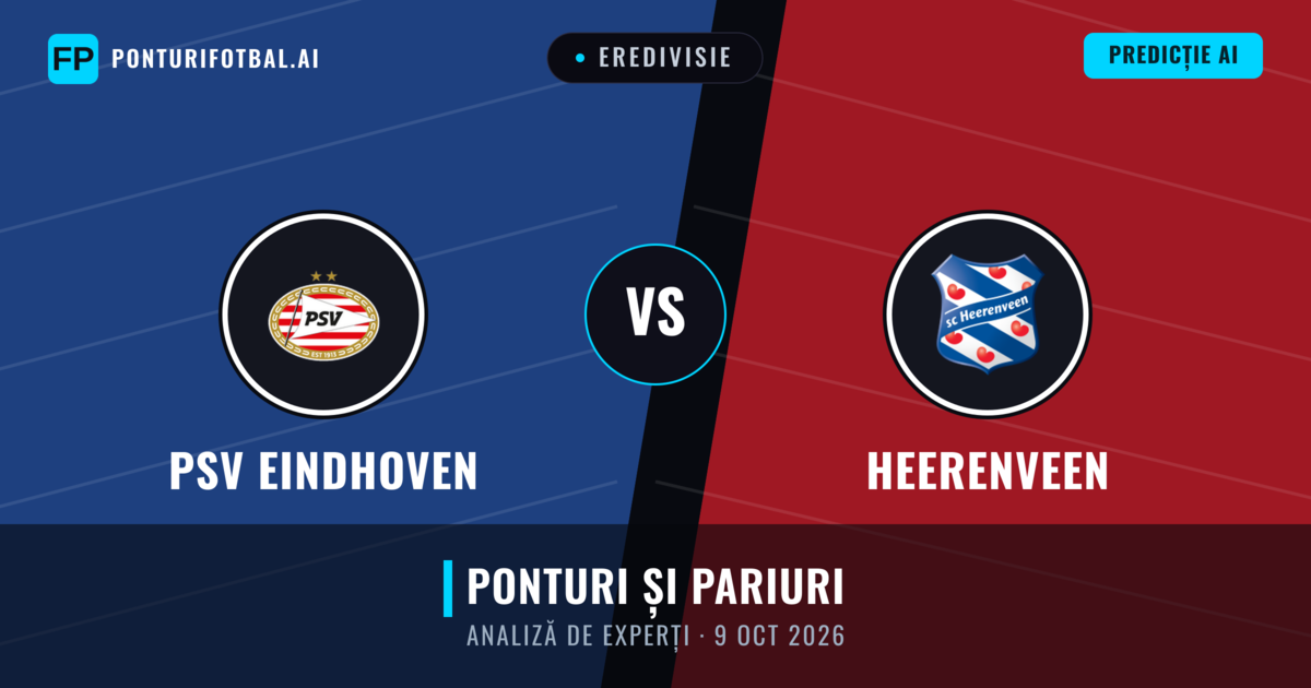 PSV Eindhoven vs Heerenveen — pronostic și avancronică meci