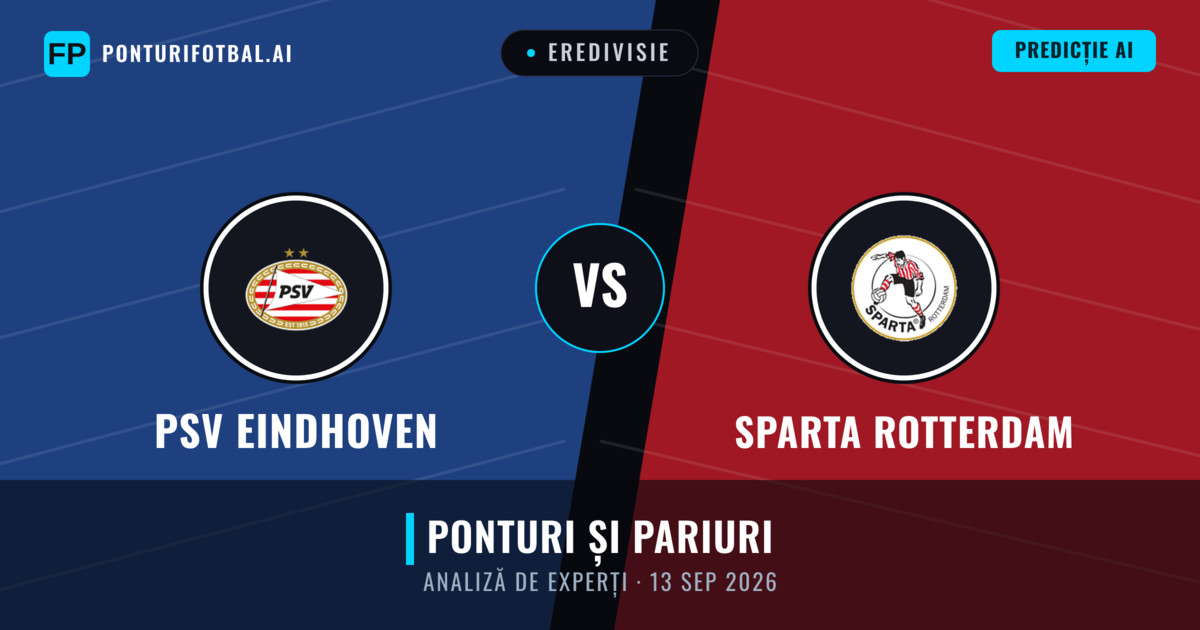 PSV Eindhoven vs Sparta Rotterdam — pronostic și avancronică meci
