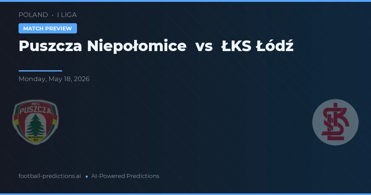 Puszcza Niepołomice vs ŁKS Łódź — pronostic și avancronică meci