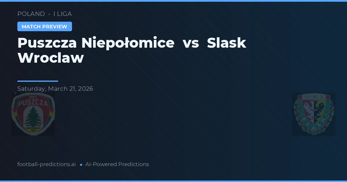 Puszcza Niepołomice vs Śląsk Wrocław — pronostic și avancronică meci