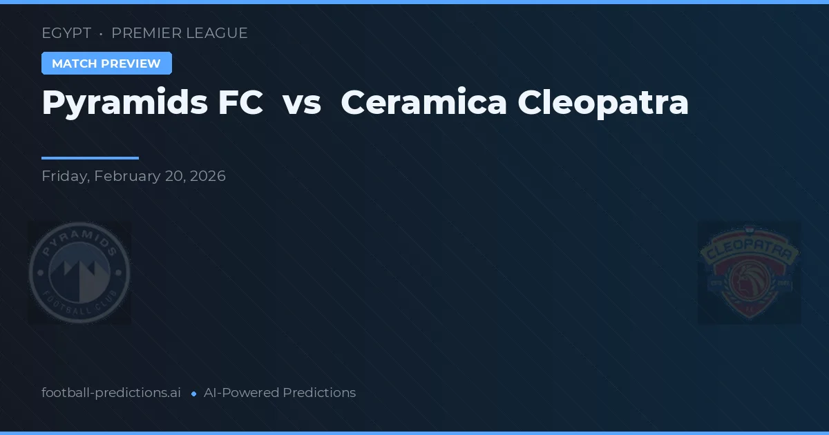 Piramide FC vs Ceramica Cleopatra — pronostic și avancronică meci