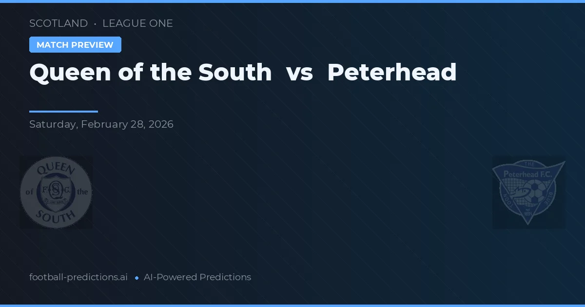 Queen of the South vs Peterhead — pronostic și avancronică meci