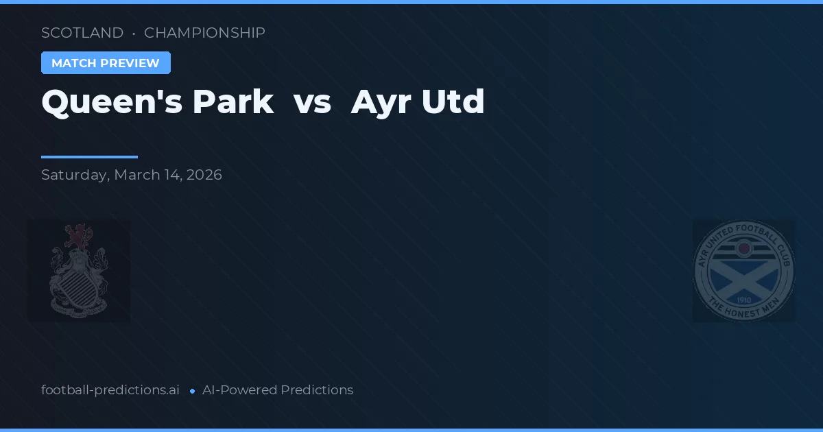 Queen's Park vs Ayr United — pronostic și avancronică meci