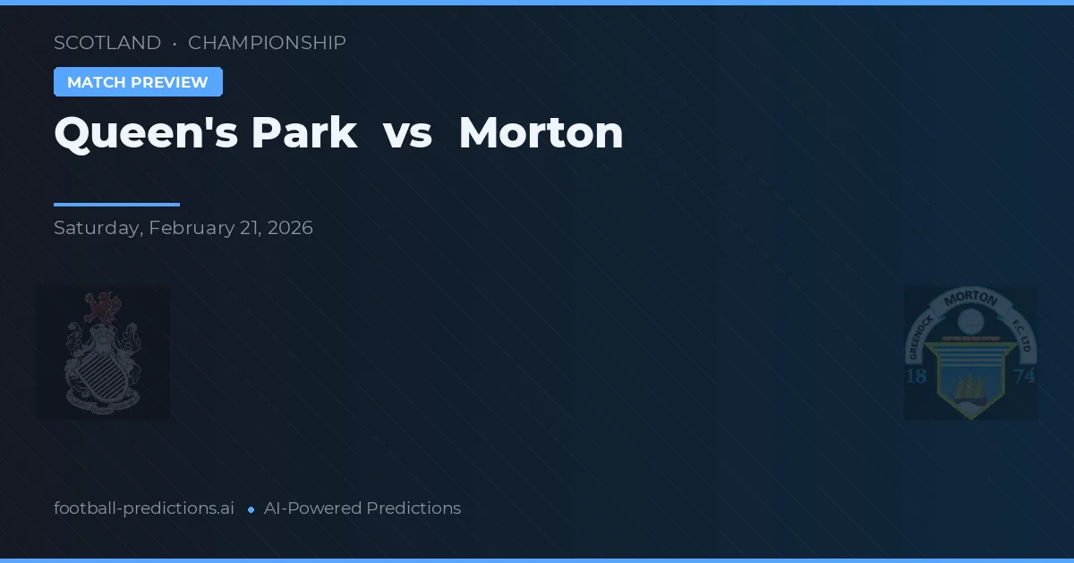 Queen's Park vs Morton — pronostic și avancronică meci