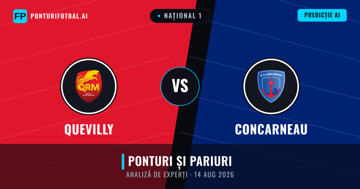 Quevilly vs Concarneau — pronostic și avancronică meci