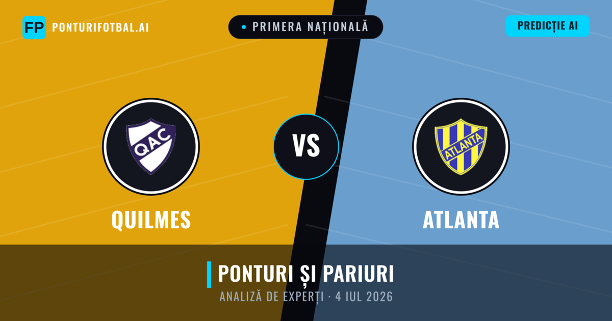 Quilmes vs Atlanta — pronostic și avancronică meci