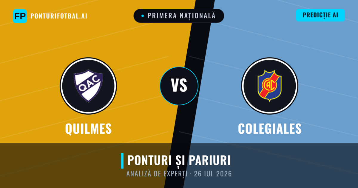 Quilmes vs Colegiales — pronostic și avancronică meci