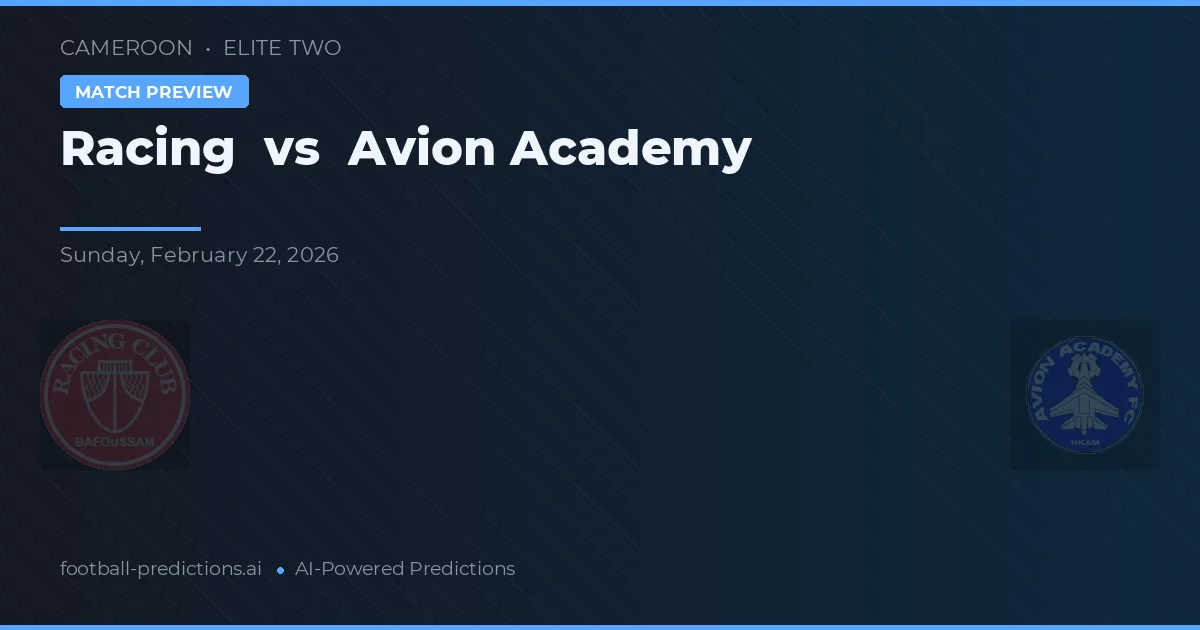 Racing vs Académie d'Avion — pronostic și avancronică meci