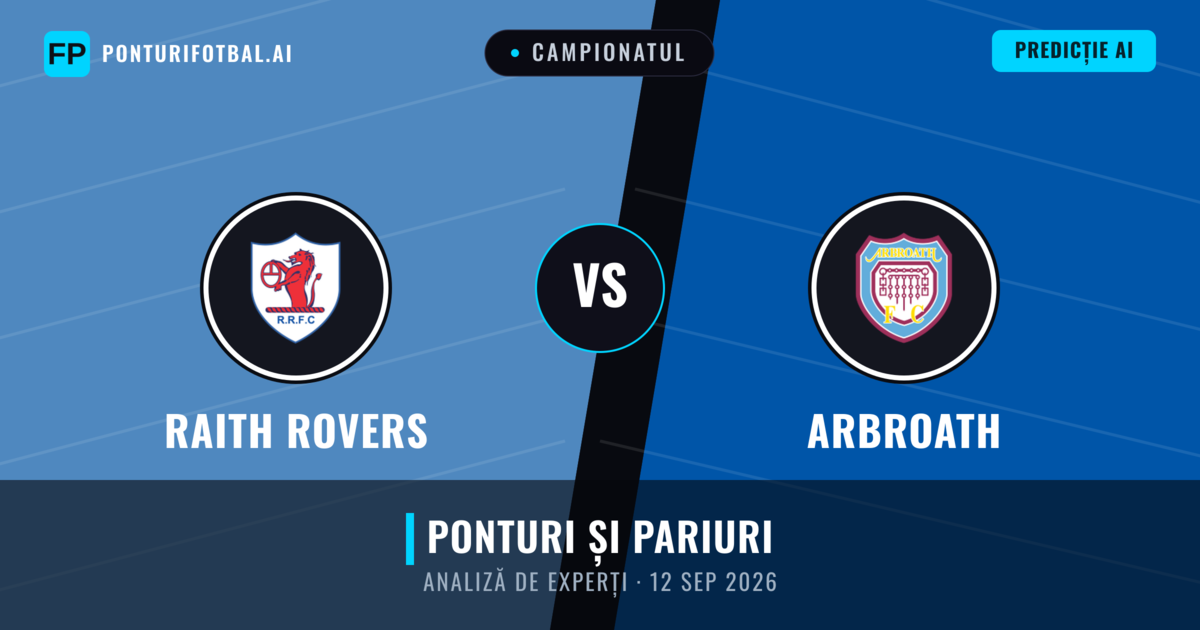 Raith Rovers vs Arbroath — pronostic și avancronică meci