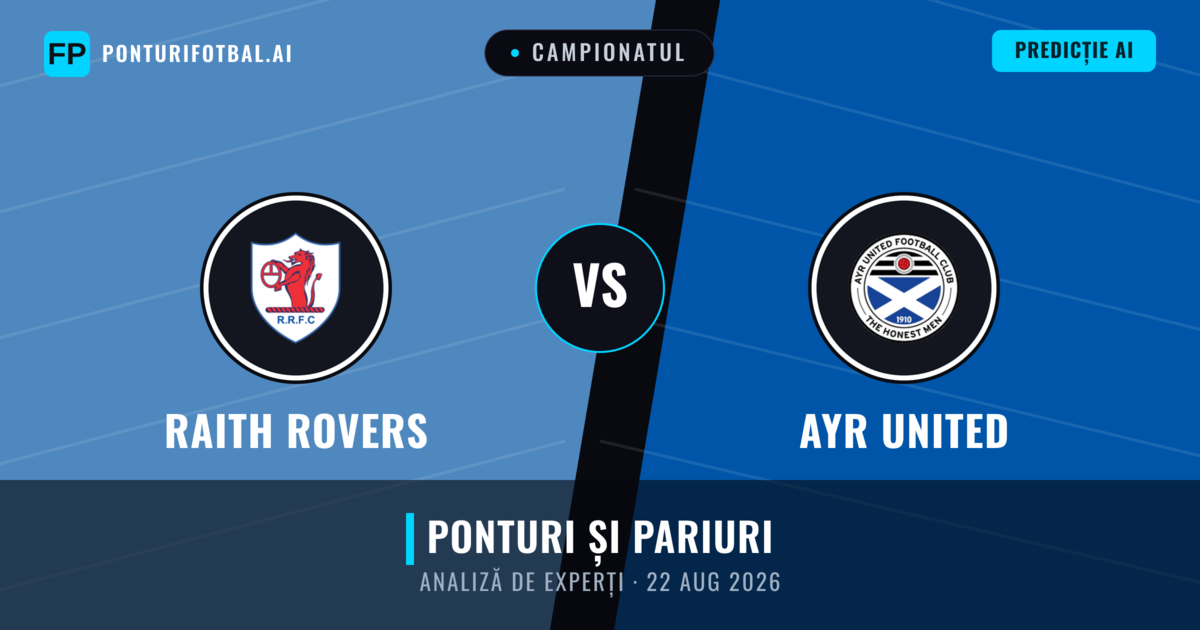 Raith Rovers vs Ayr United — pronostic și avancronică meci