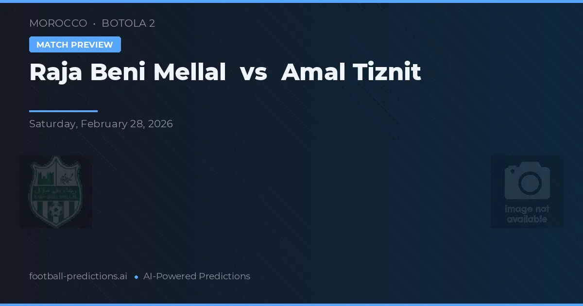 Raja Beni Mellal vs Amal Tiznit — pronostic și avancronică meci