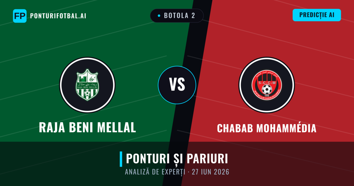 Raja Beni Mellal vs Chabab Mohammédia — pronostic și avancronică meci