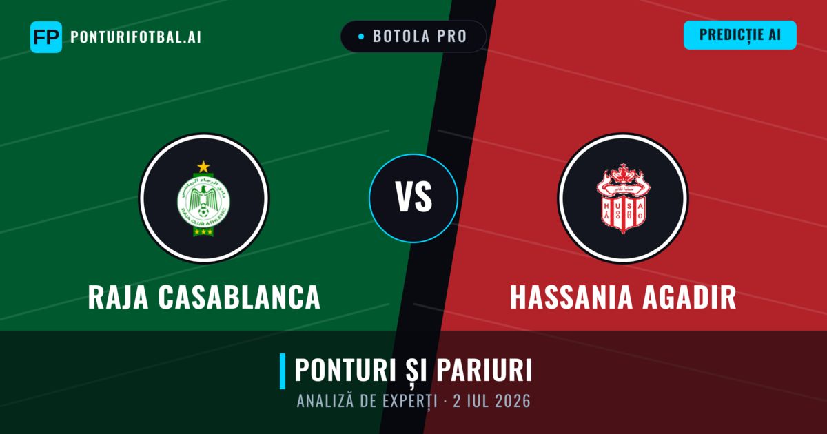 Raja Casablanca vs Hassania Agadir — pronostic și avancronică meci