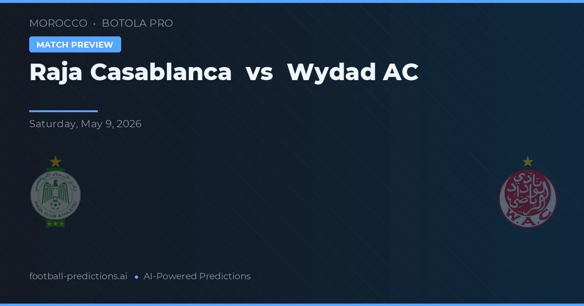 Raja Casablanca vs Wydad AC — pronostic și avancronică meci
