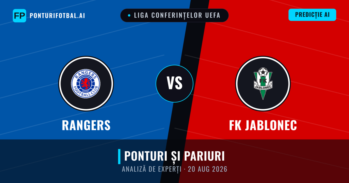 Rangers vs FK Jablonec — pronostic și avancronică meci
