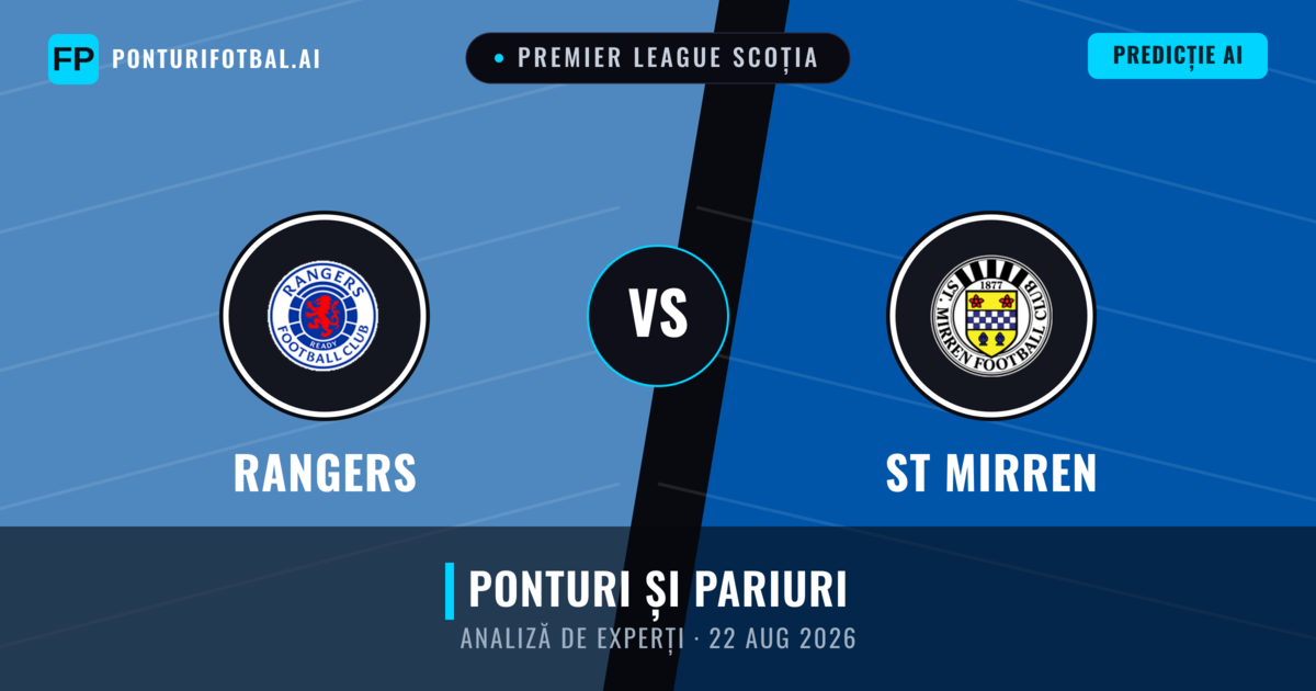 Rangers vs ST Mirren — pronostic și avancronică meci